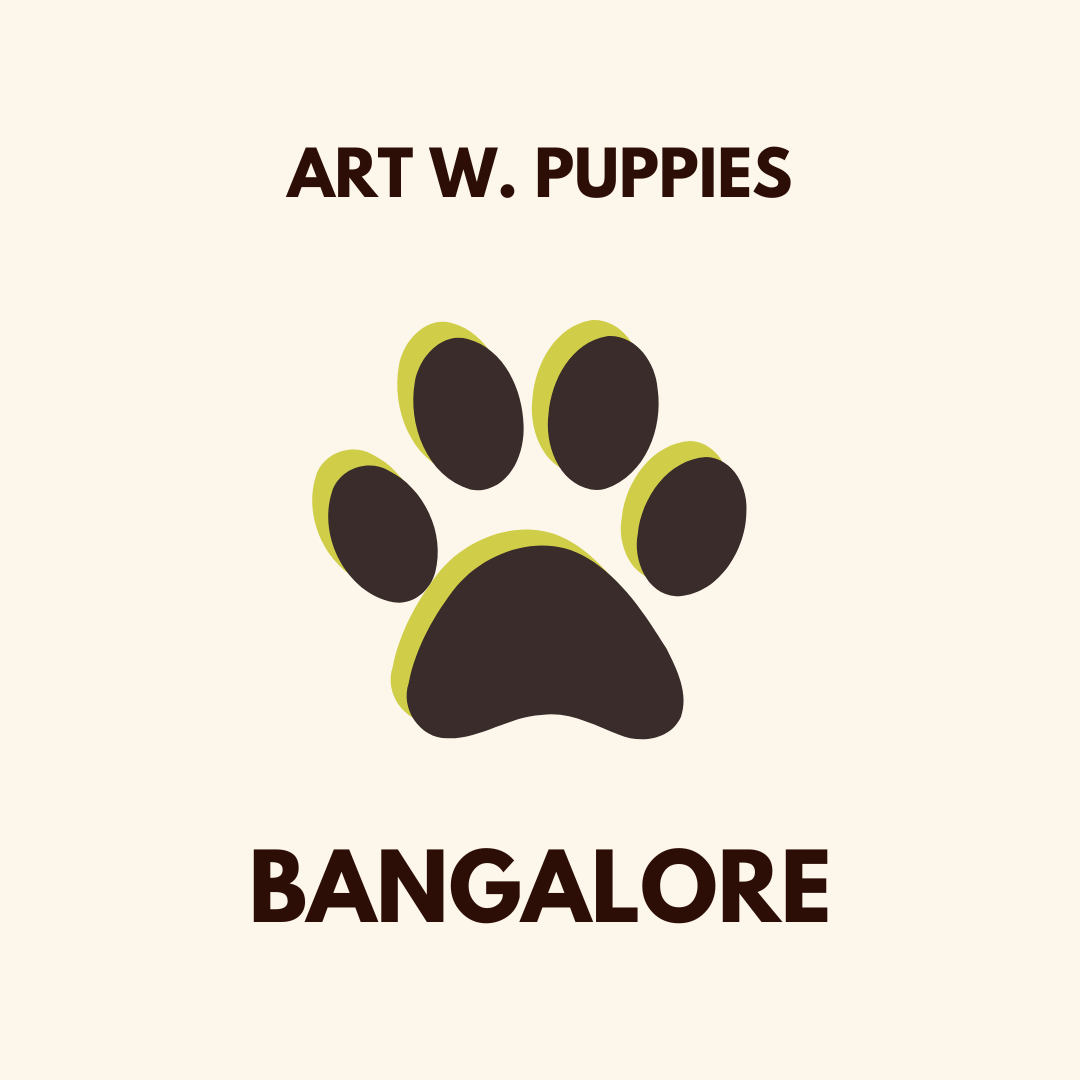 Bangalore art with puppies pawga